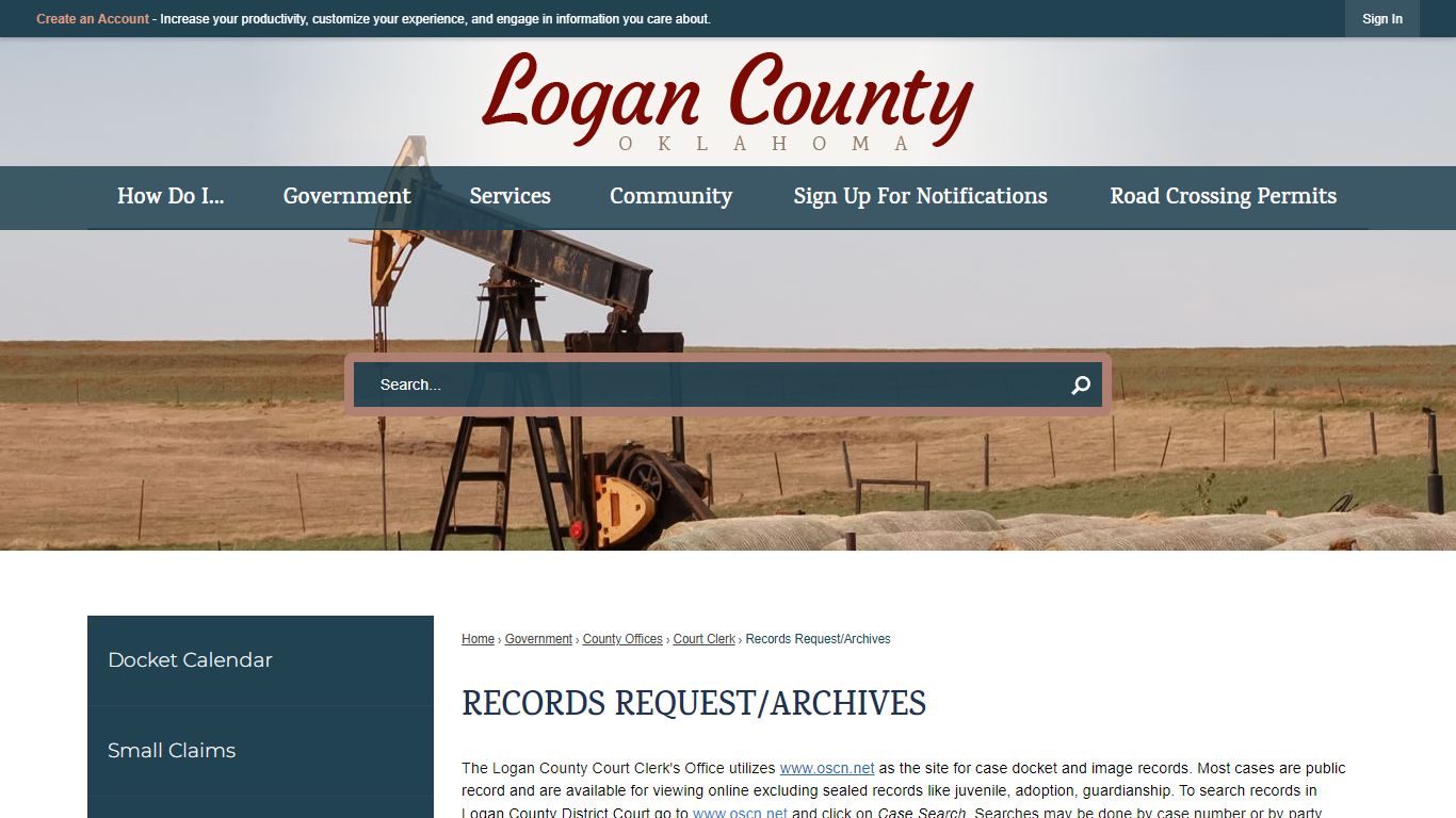 Records Request/Archives | Logan County, OK